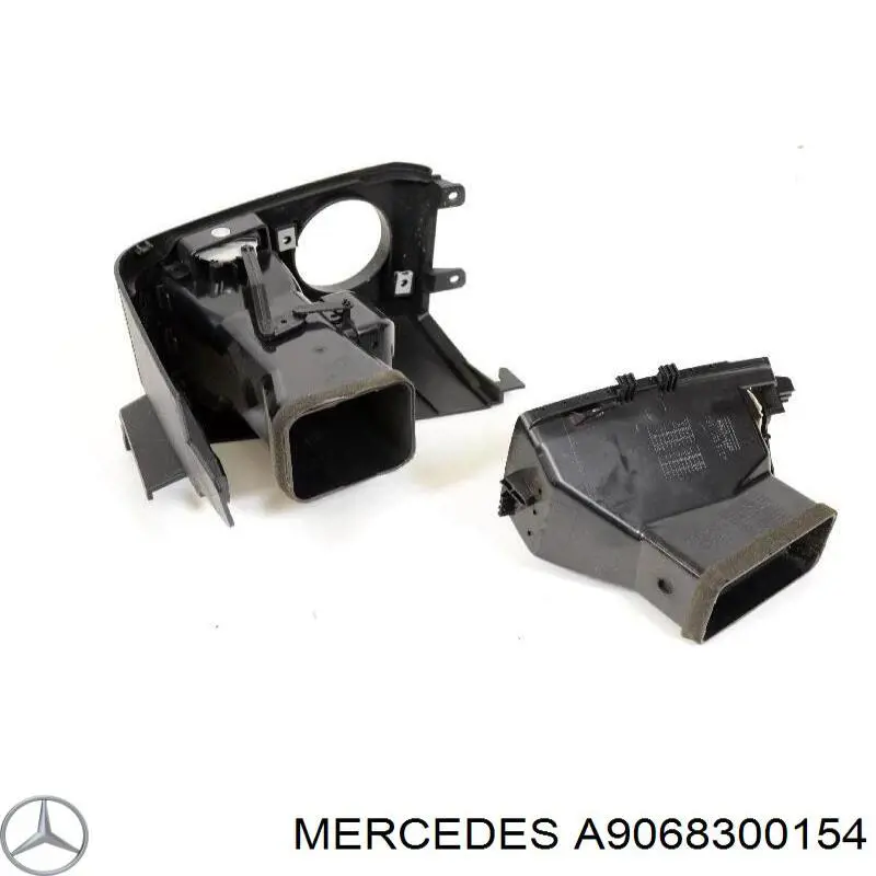 Grelha direita de ventilação de salão no "painel de instrumentos" 9068300154 Mercedes