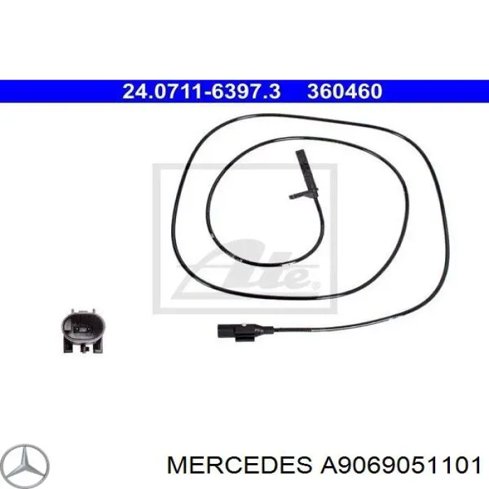 Sensor ABS traseiro direito Mercedes A9069051101 preço, a partir de 61,96 USD