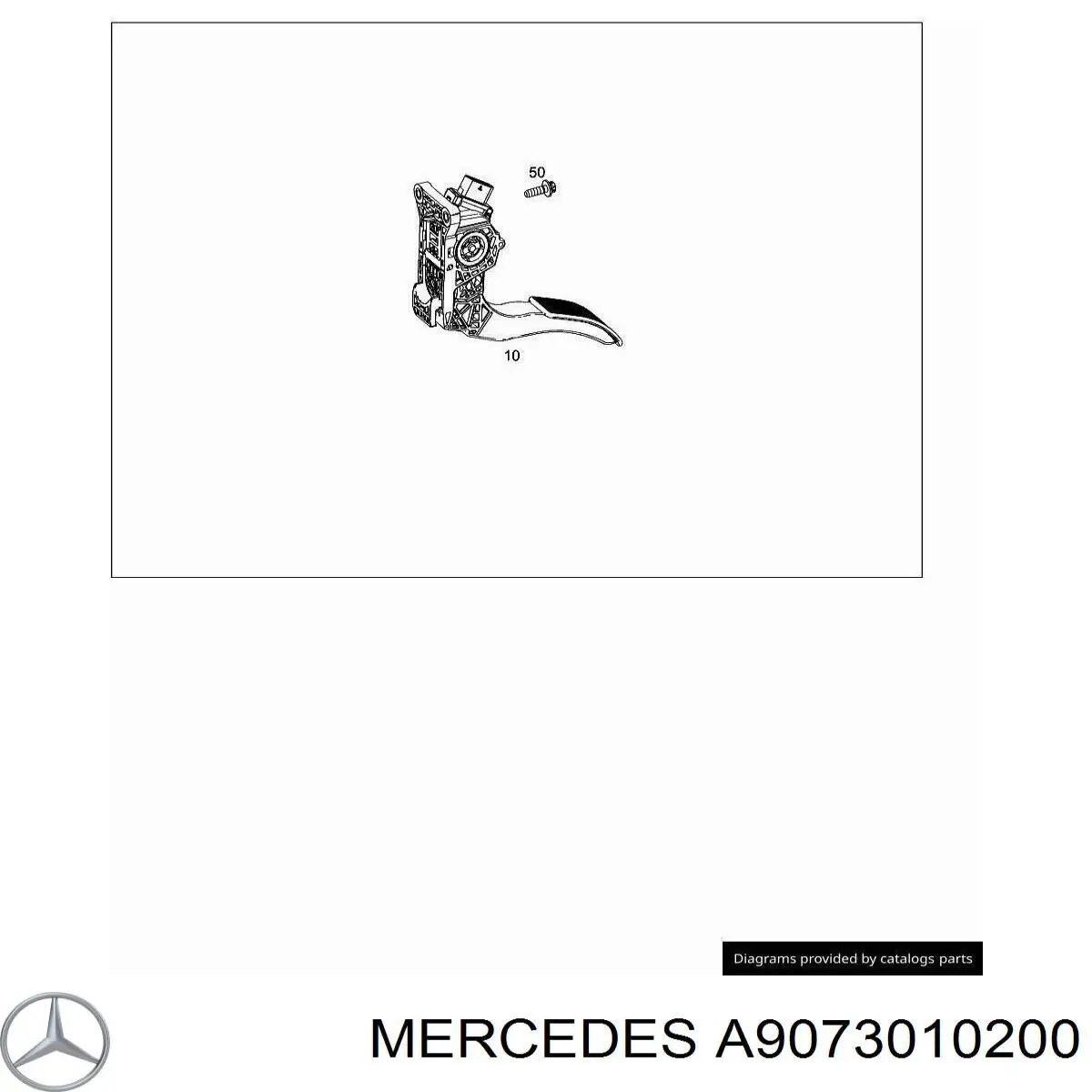 A9073010200 Mercedes Pedal de gás (de acelerador)