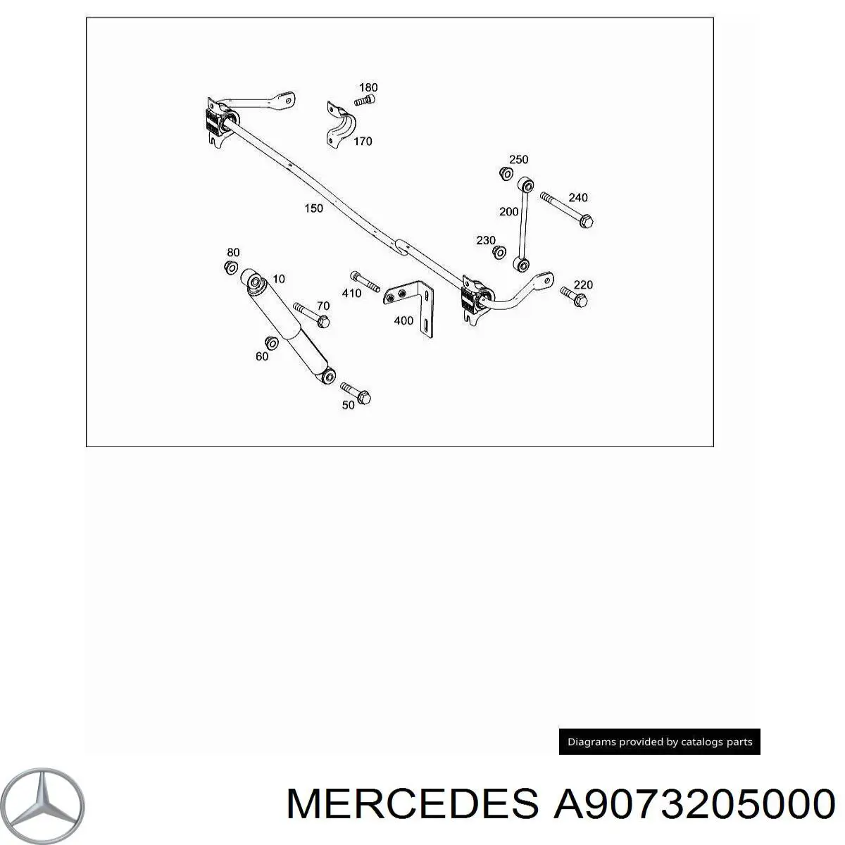 Estabilizador traseiro para Mercedes Sprinter III 3,5-t 907, 910