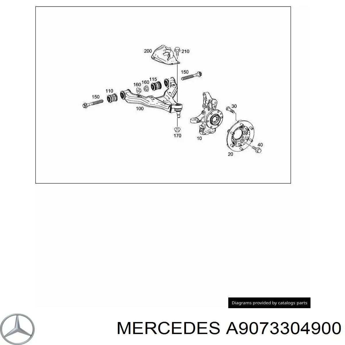 A9063301244 Mercedes Cubo dianteiro