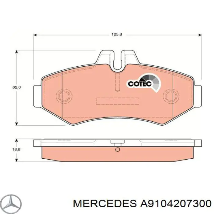 Compre A9104207300 Mercedes Sapatas do freio traseiras de disco