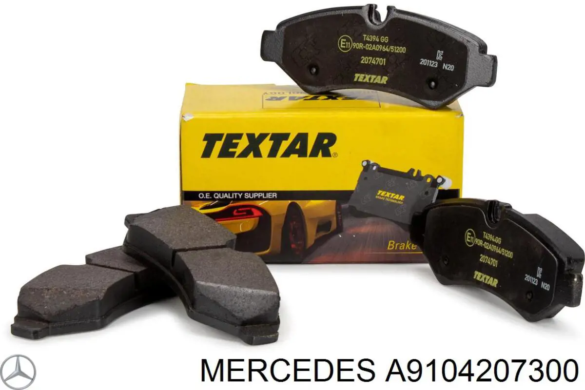 Sapatas do freio traseiras de disco A9104207300 Mercedes