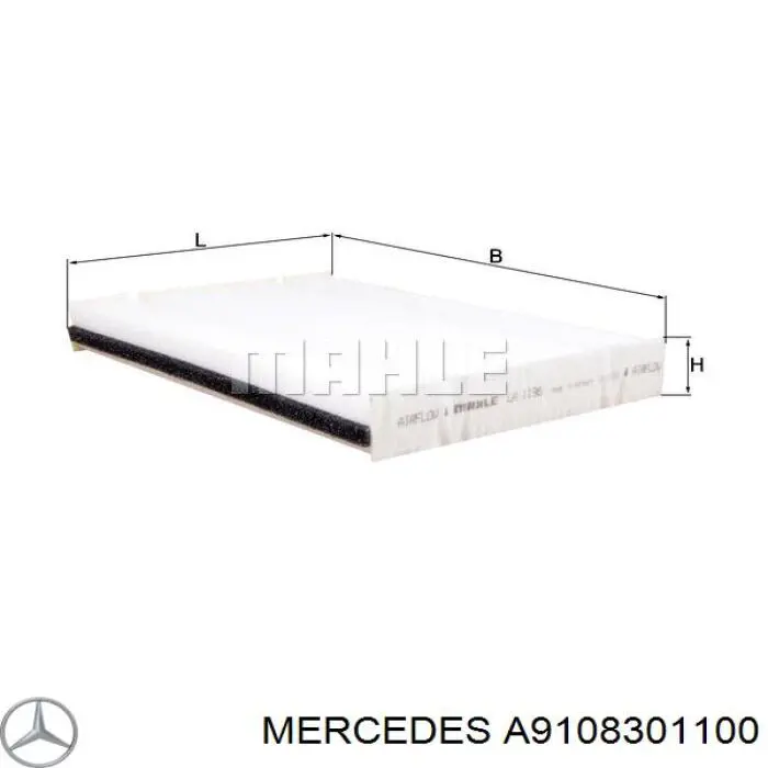 Filtro de salão Mercedes A9108301100 preço, a partir de 12,63 USD