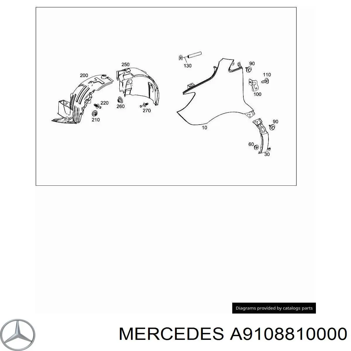 Compre A9108810000 Mercedes Pára-lama dianteiro esquerdo