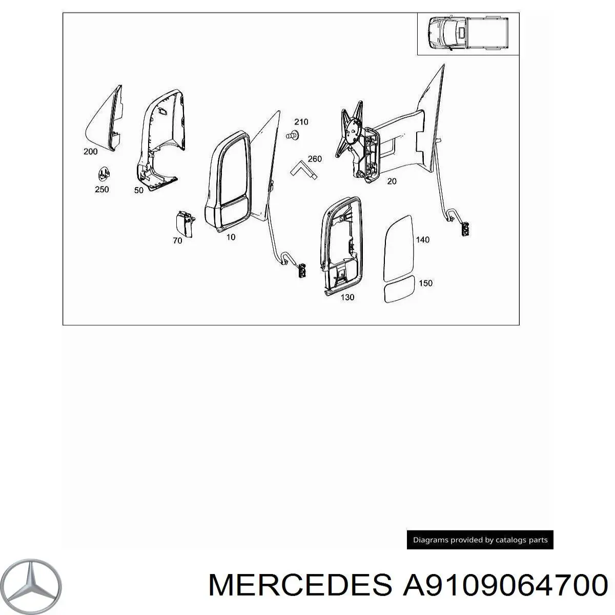 Pisca-pisca de espelho esquerdo Mercedes A9109064700 preço, a partir de 28,61 USD