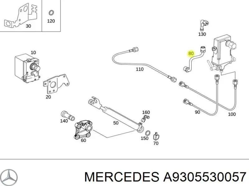 80515 Auger Mangueira para o basculador de cabina