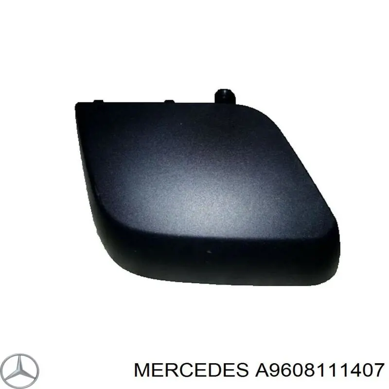 9608111407 Mercedes Placa sobreposta (tampa) do espelho de retrovisão esquerdo