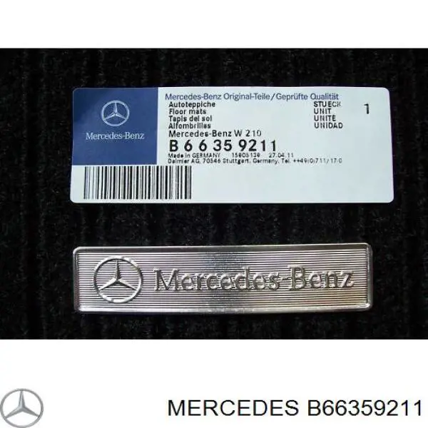 B66359211 Mercedes Tapetes dianteiros + traseiros, kit