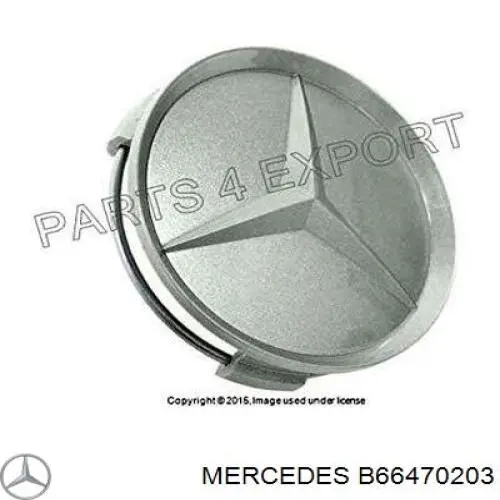 Compre B66470203 Mercedes Coberta de disco de roda