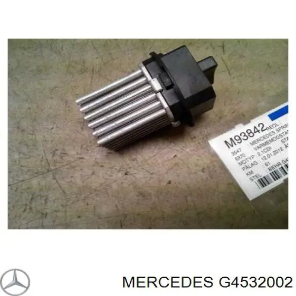 Resistor (resistência) de ventilador de forno (de aquecedor de salão) Mercedes G4532002 preço, a partir de 57,11 USD