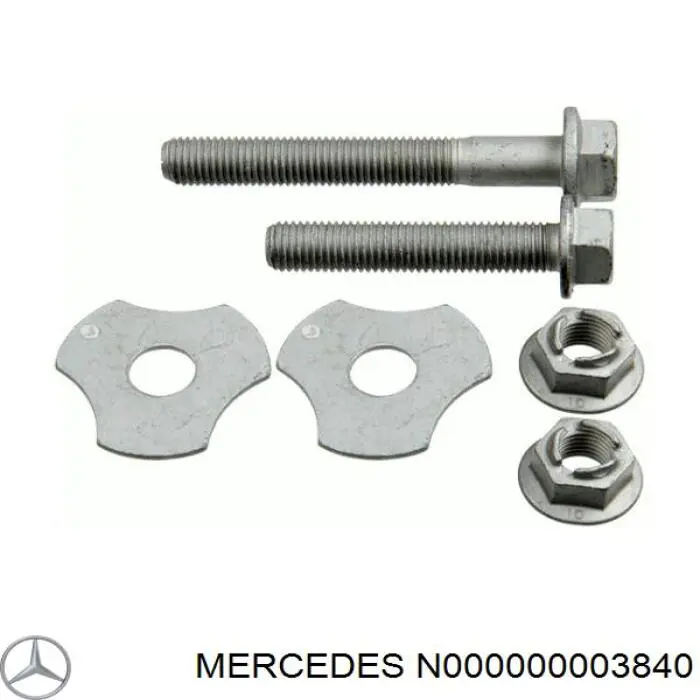 N000000003840 Mercedes Parafuso de fixação do braço oscilante superior traseiro, kit