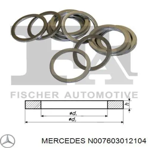 55227760 Fiat/Alfa/Lancia Anel (arruela) do injetor de ajuste
