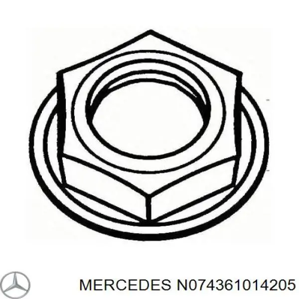 N074361014205 Mercedes Porca de roda