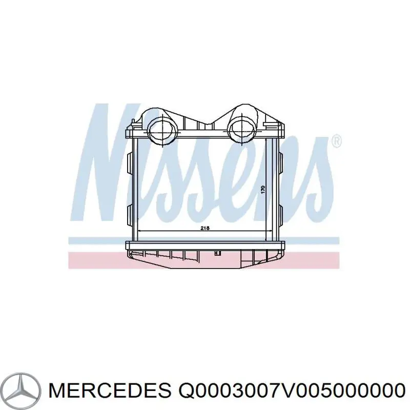 Q0003007V005000000 Mercedes Radiador de intercooler