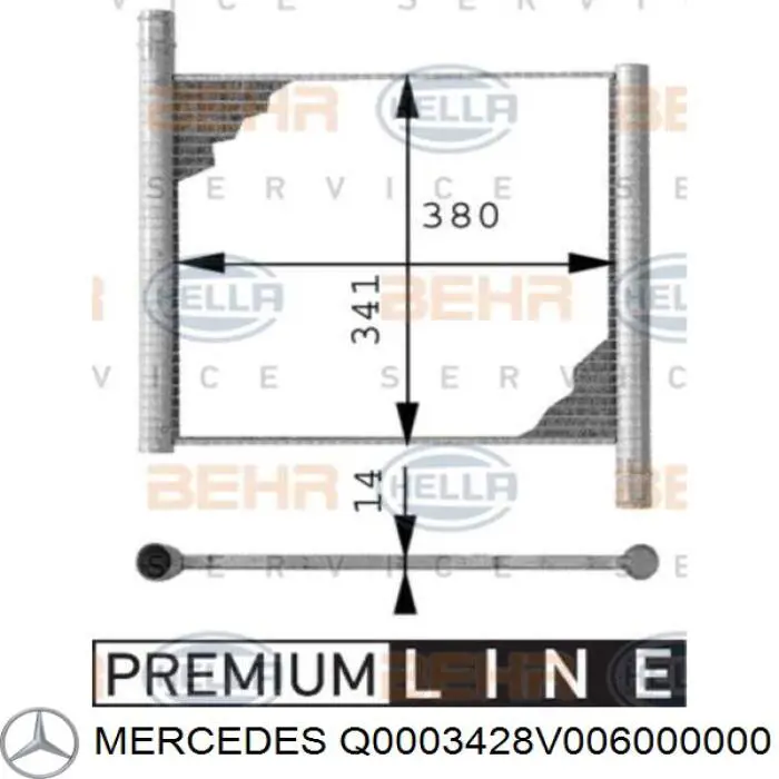 Radiador de esfriamento de motor Mercedes Q0003428V006000000 preço, a partir de 63,30 USD