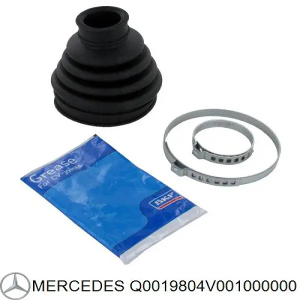 Q0019804V001000000 Mercedes Bota de proteção interna de junta homocinética do semieixo traseiro