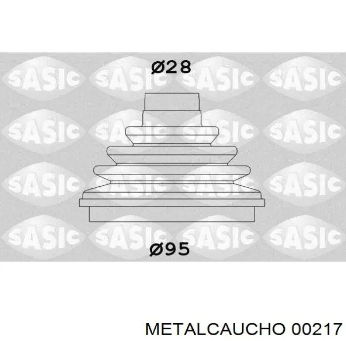 Compre 00217 Metalcaucho Bota de proteção externa de junta homocinética do semieixo dianteiro