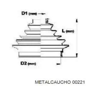 Compre 00221 Metalcaucho Bota de proteção interna de junta homocinética do semieixo dianteiro
