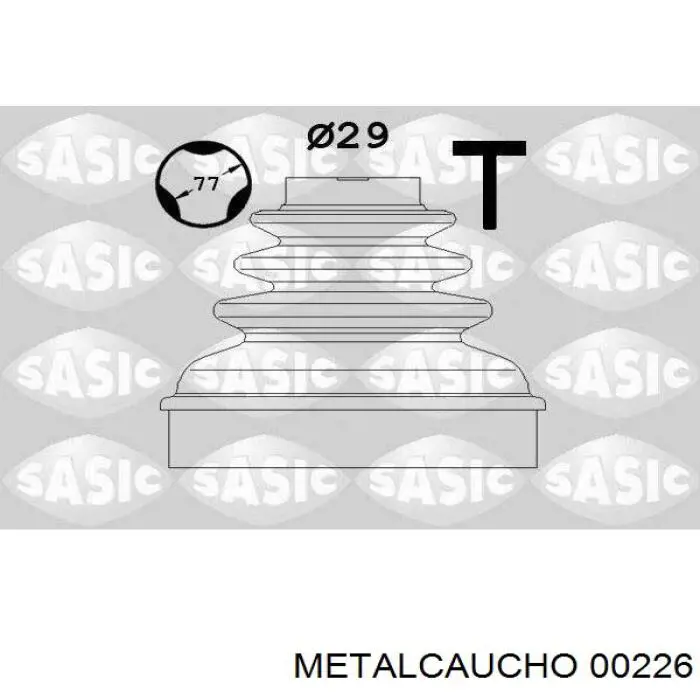 Compre 00226 Metalcaucho Bota de proteção interna de junta homocinética do semieixo dianteiro