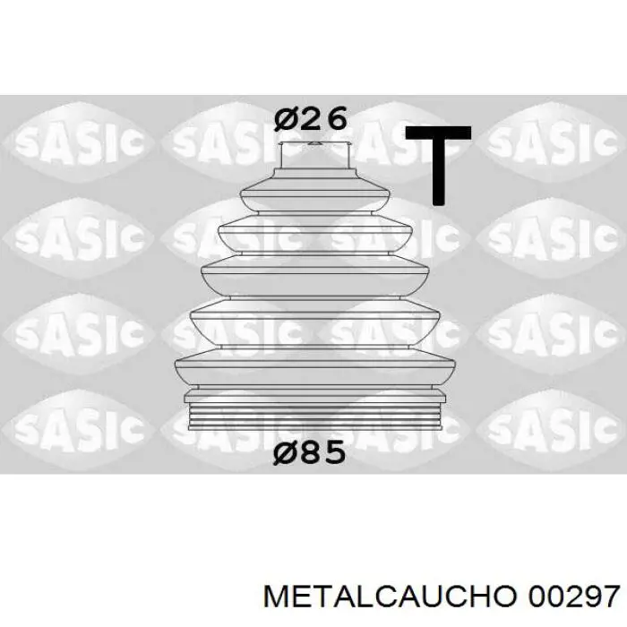 Compre 00297 Metalcaucho Bota de proteção externa de junta homocinética do semieixo dianteiro