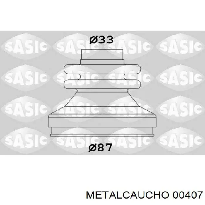 Compre 00407 Metalcaucho Bota de proteção interna de junta homocinética do semieixo dianteiro