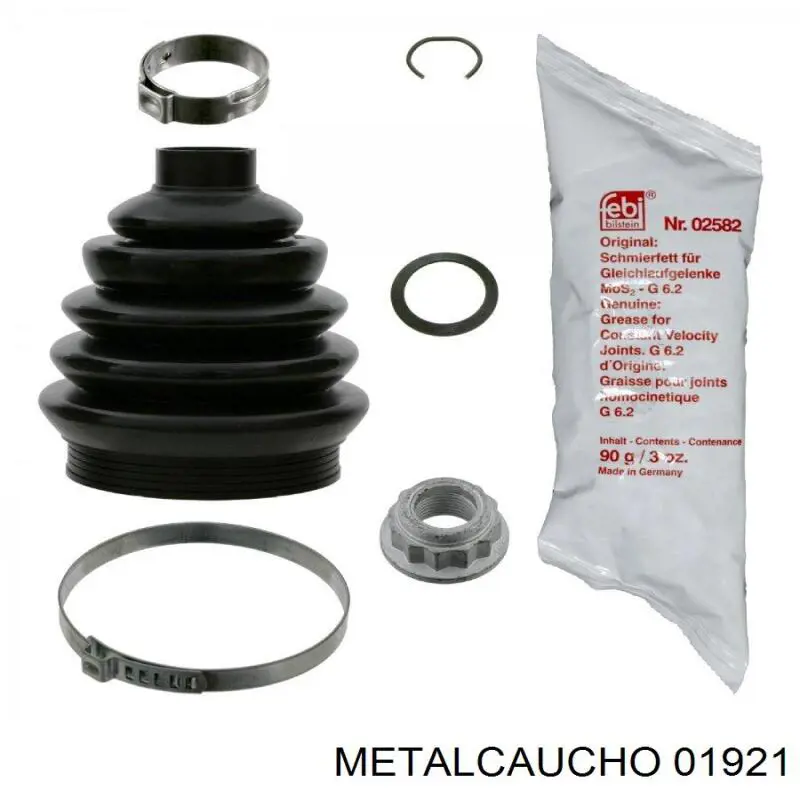 Compre 01921 Metalcaucho Bota de proteção externa de junta homocinética do semieixo dianteiro