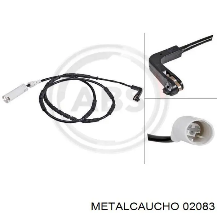 Compre 02083 Metalcaucho Sensor traseiro de desgaste das sapatas do freio