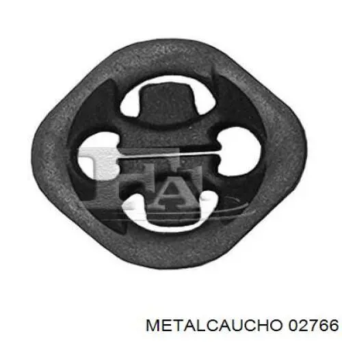02766 Metalcaucho Coxim de fixação do silenciador