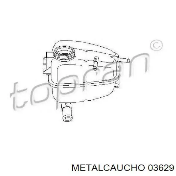 Compre 03629 Metalcaucho Tanque de expansão do sistema de esfriamento