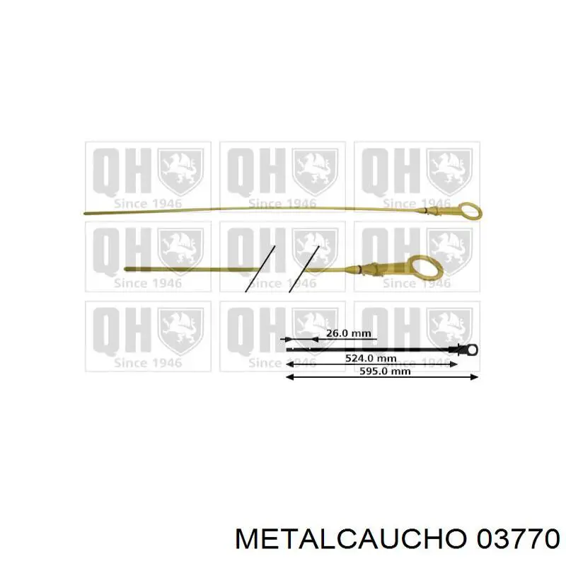 Sonda (indicador) do nível de óleo no motor MG8001039 Metzger