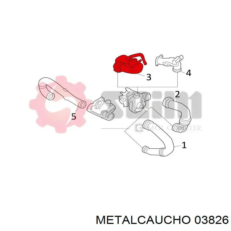 Cano derivado de ar, saída de turbina (supercompressão) Metalcaucho 03826 preço, a partir de 36,81 USD