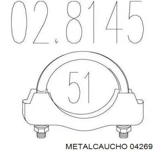 Compre 04269 Metalcaucho Coxim de fixação do silenciador