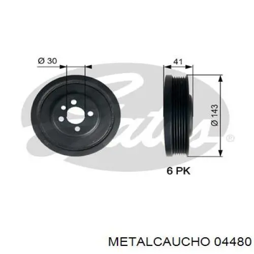 Compre 04480 Metalcaucho Polia de cambota