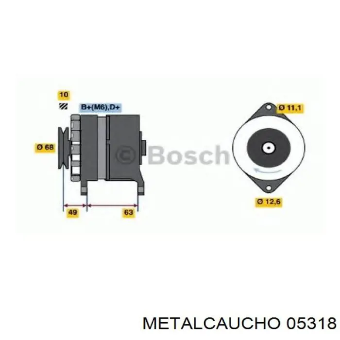 Compre 05318 Metalcaucho Coxim (suporte) direito de motor