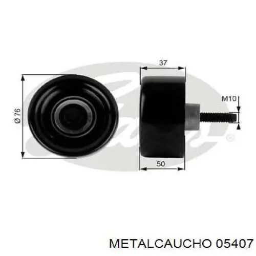 Compre 05407 Metalcaucho Rolo parasita da correia de transmissão