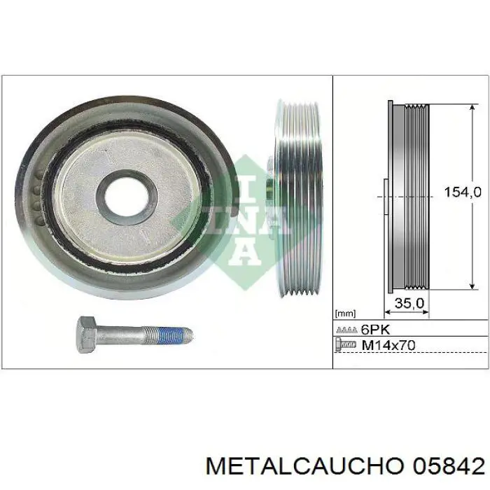 Compre 05842 Metalcaucho Polia de cambota