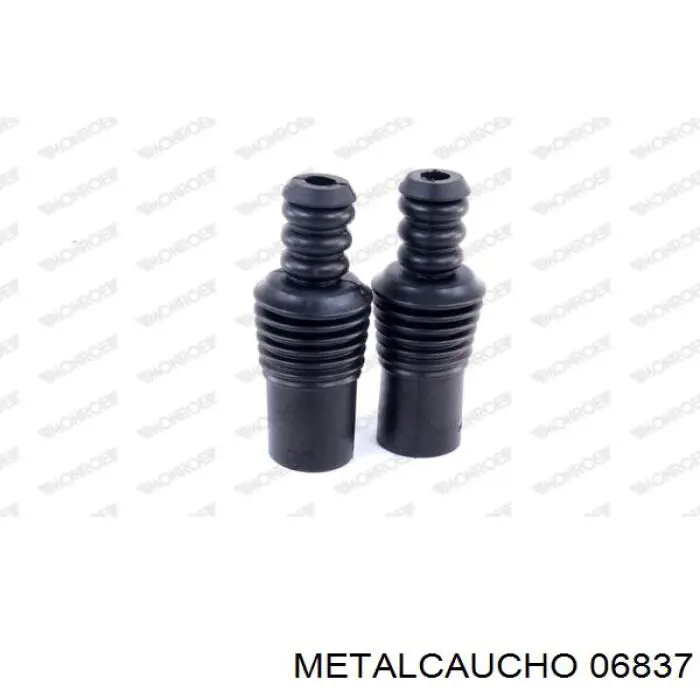 06837 Metalcaucho Pára-choque (grade de proteção) de amortecedor dianteiro + bota de proteção