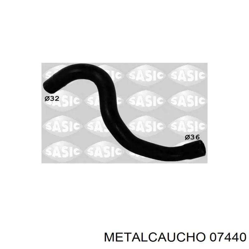 Compre 07440 Metalcaucho Mangueira (cano derivado) do radiador de esfriamento superior