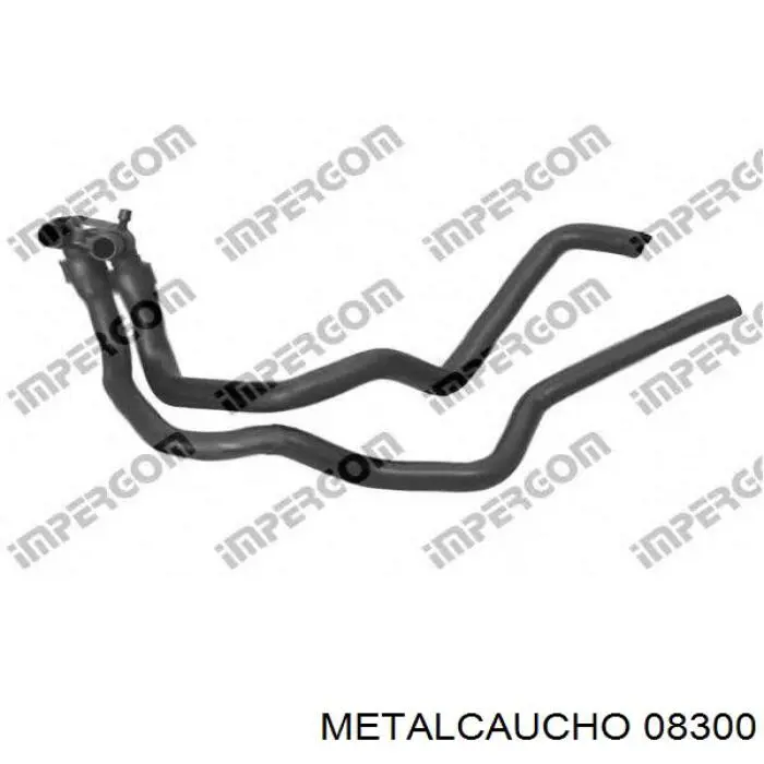 Compre 08300 Metalcaucho Mangueira do radiador de aquecedor (de forno), dupla