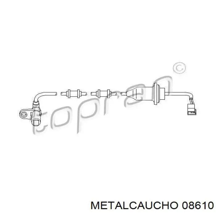 Mangueira do radiador de aquecedor (de forno), dupla 8610 Metalcaucho