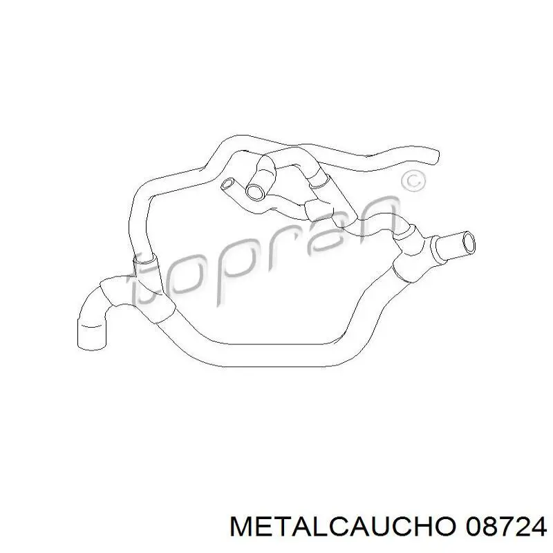 Compre 08724 Metalcaucho Mangueira (cano derivado) inferior do radiador de esfriamento