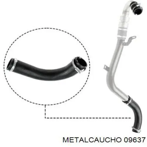 09637 Metalcaucho Mangueira (cano derivado) de intercooler