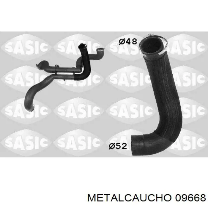 Mangueira (cano derivado) de intercooler Metalcaucho 09668 preço, a partir de 24,86 USD