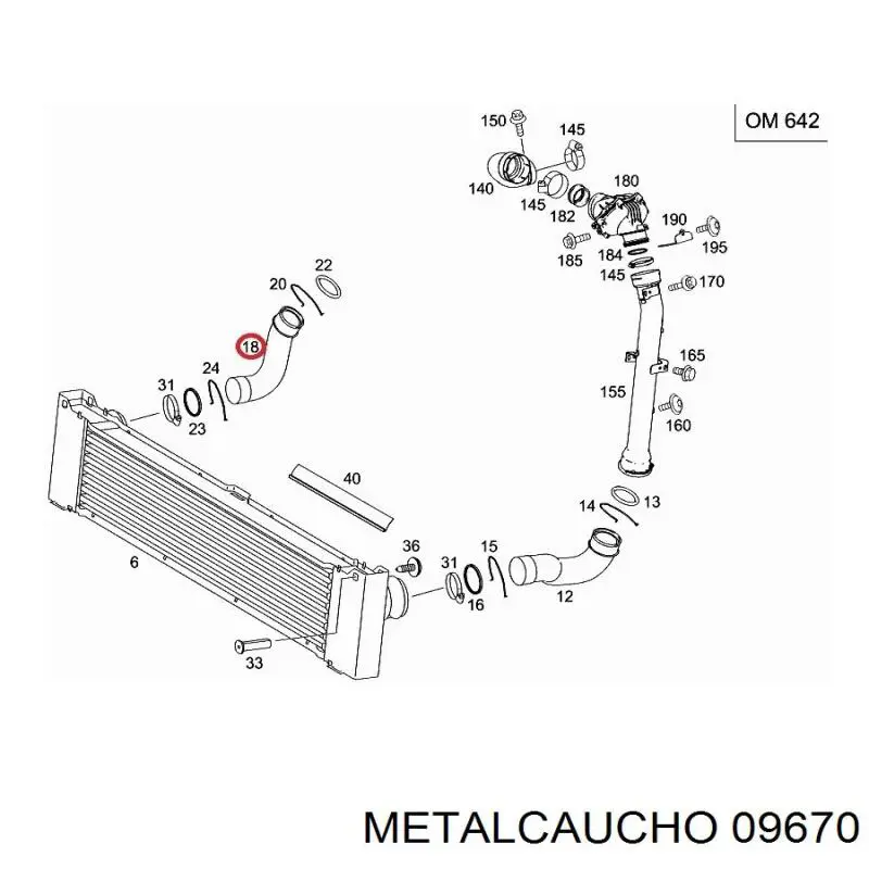 Mangueira (cano derivado) de intercooler Metalcaucho 09670 preço, a partir de 48,93 USD