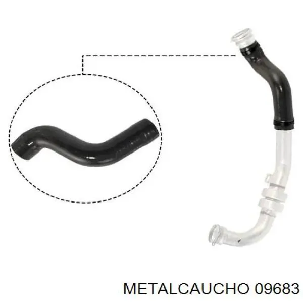 Cano derivado de ar, saída de turbina (supercompressão) Metalcaucho 09683 preço, a partir de 46,01 USD