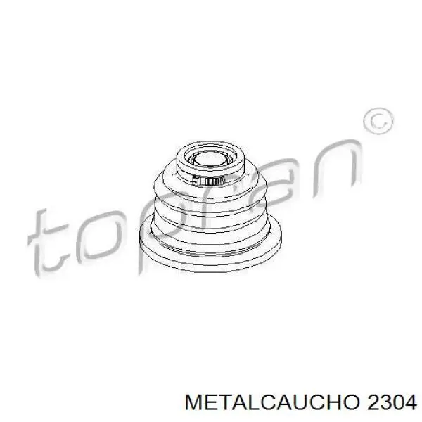 Bota de proteção interna esquerda de junta homocinética do semieixo dianteiro 2304 Metalcaucho