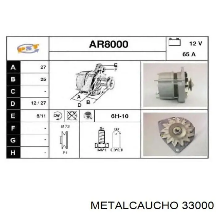 33000 Metalcaucho Mangueira (cano derivado) de aquecimento da válvula de borboleta