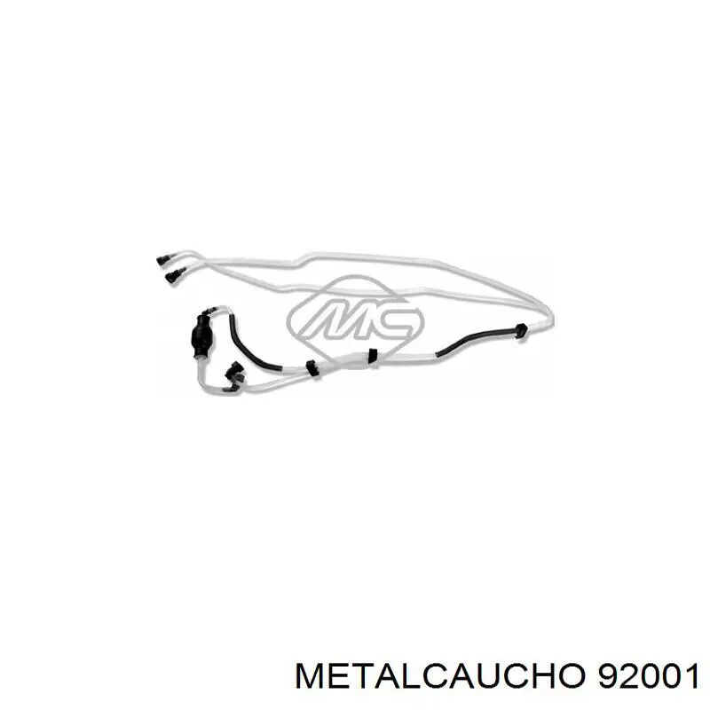 92001 Metalcaucho Tubo de combustível, desde o tanque até o filtro de combustível