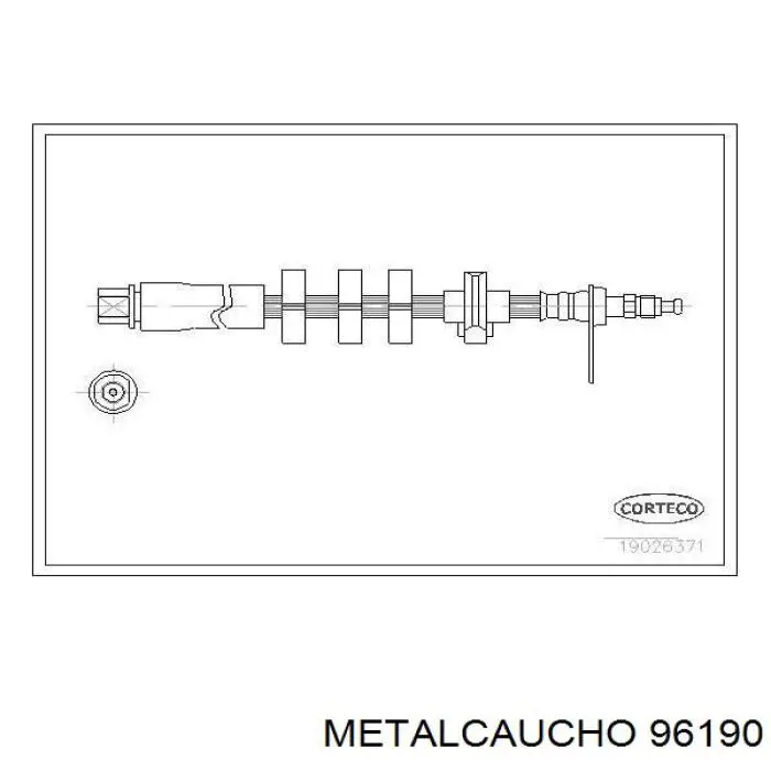 Compre 96190 Metalcaucho Mangueira do freio dianteira direita